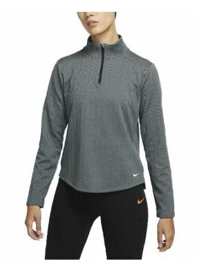 Nike thermal fit Quarter-Zip Pullover racer tracker workout sweatshirt  women M